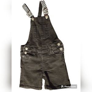 Girls Vigoss Black Jean Overall Bib Shorts Size S